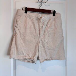 H&M Shorts Men Small Beige Cotton Drawstring Casual Summer Basic Streetwear